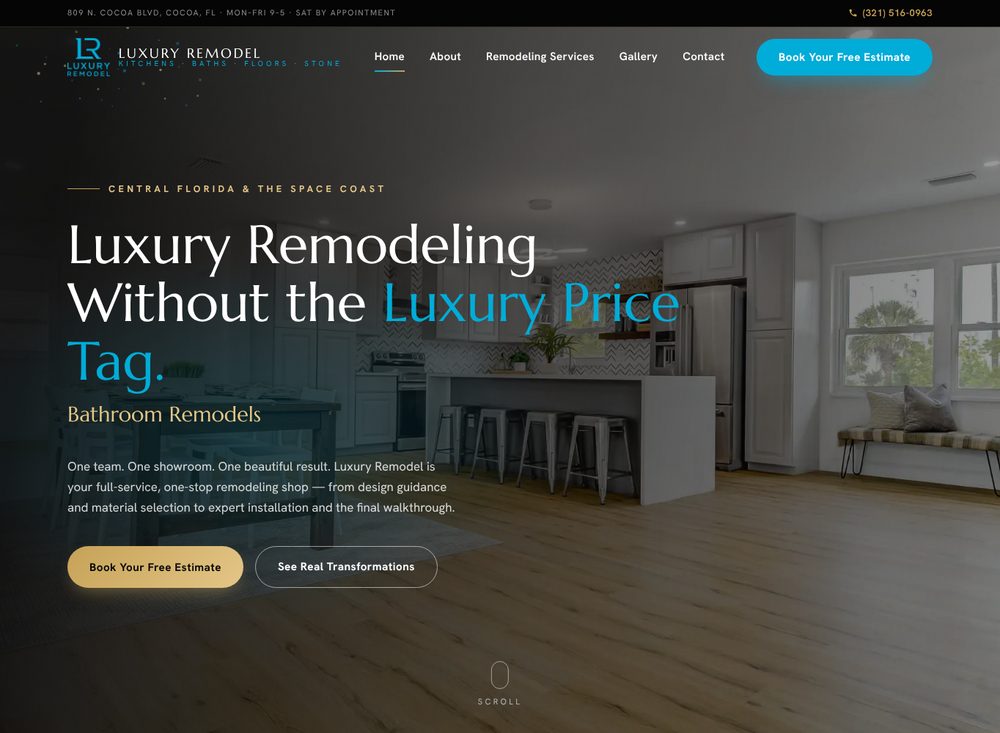 Luxury Remodel website design