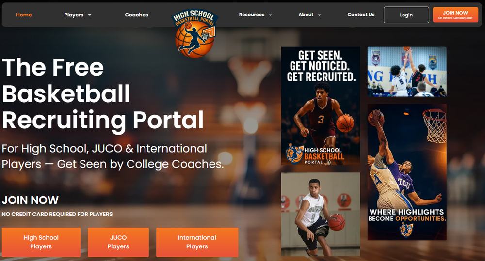 High School Basketball Portal website built by WebPro360